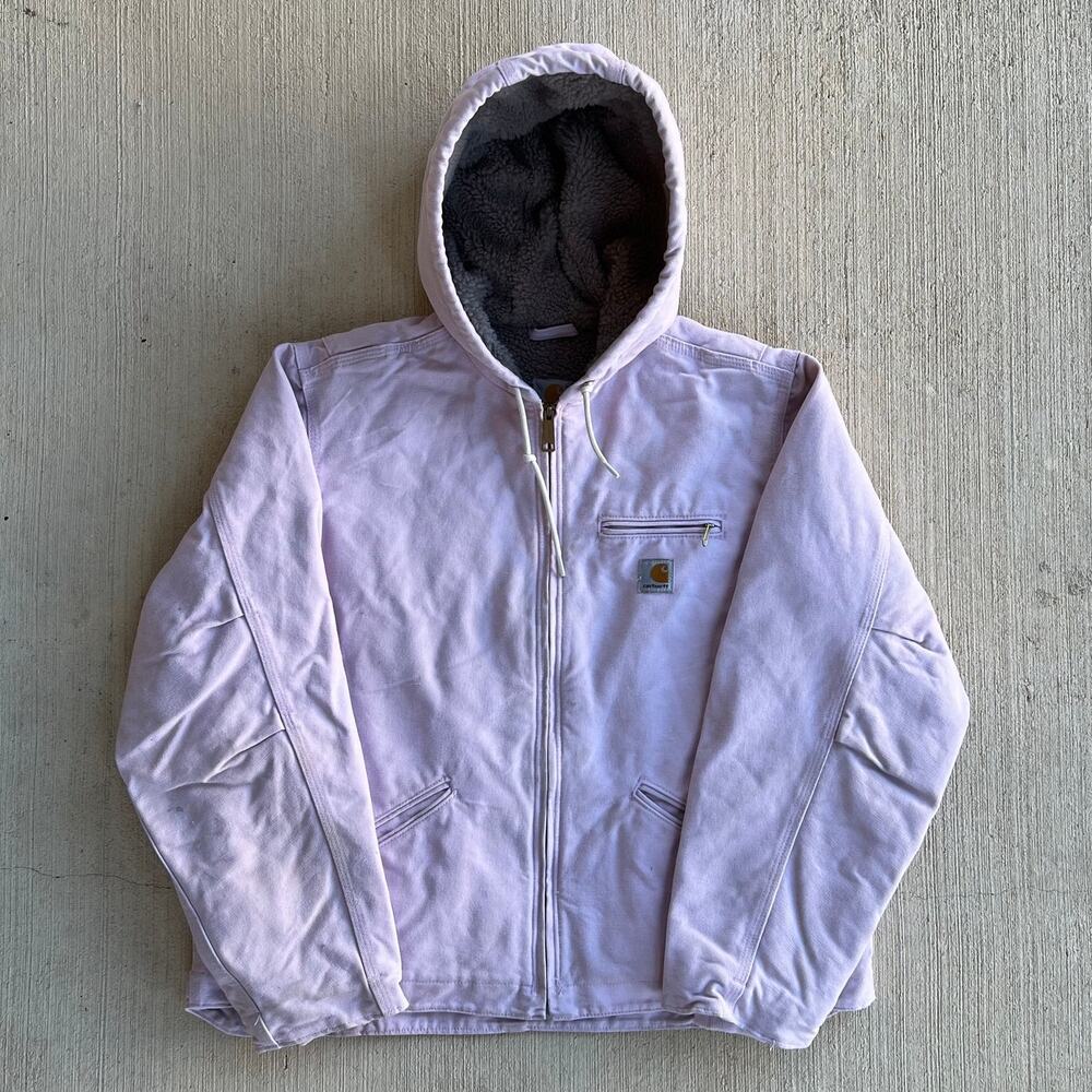 Carhartt WOMENS WJ141 pink hooded work wear jacket